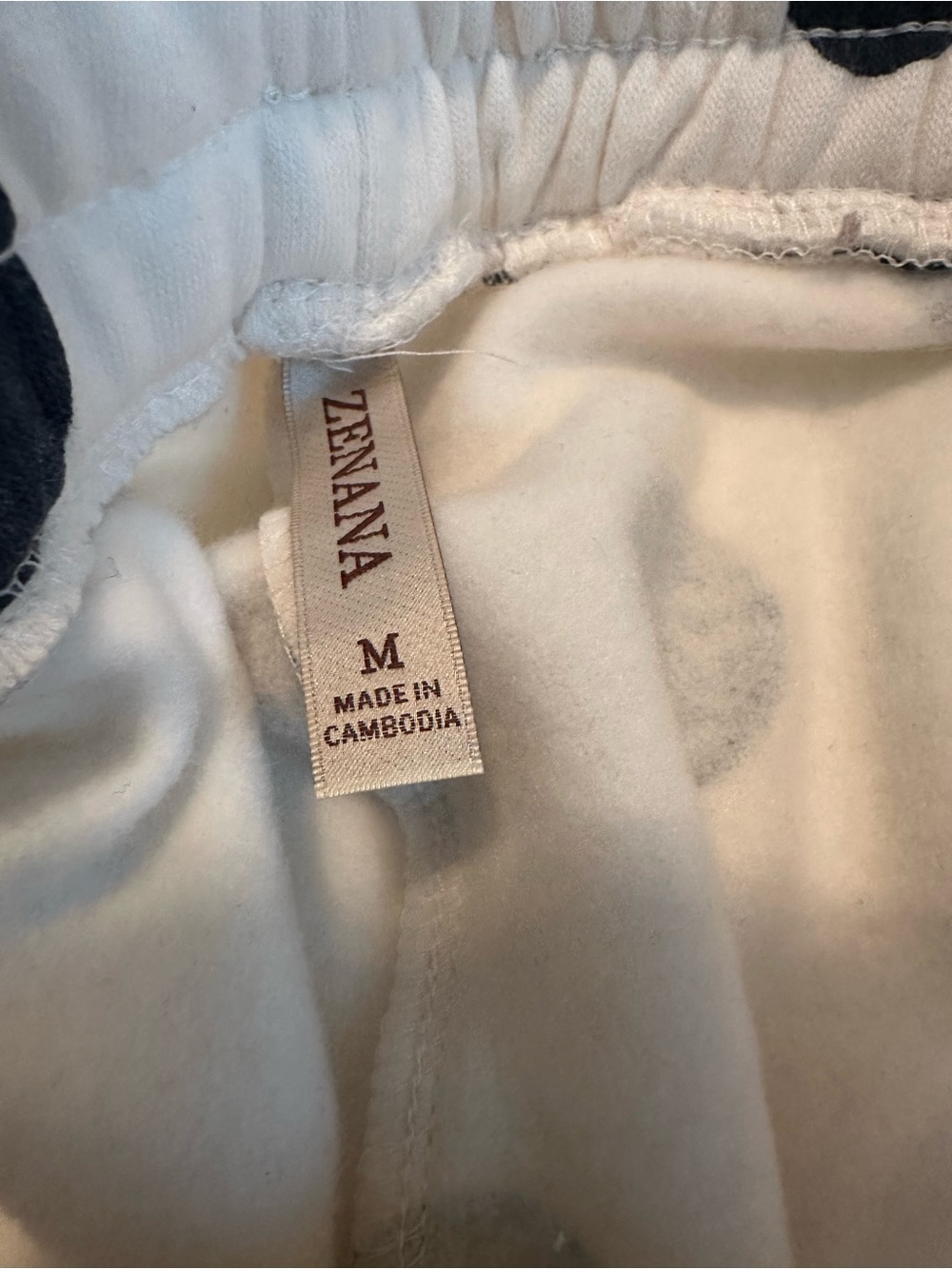 255 NWT Zenana Cream & Navy Polka Dot Barrel Pants and Quarter Zip Top Set - Picture 3 of 4